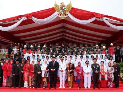 Peringati HUT ke-80 RI, Pemkab Banjar Gelar Upacara Khidmat di Alun-Alun Ratu Zalecha
