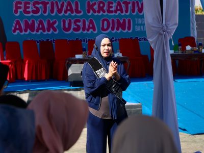 Anak TK Antusias Ikuti Senam Bersama dan Edukasi Gosok Gigi di Martapura