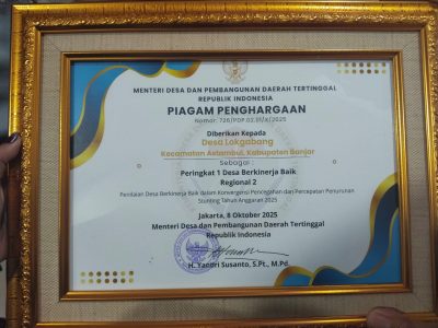 Desa Lokgabang Raih Peringkat 1 Nasional Desa Berkinerja Baik Dalam Penurunan Stunting