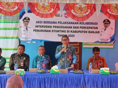 PEMKAB BANJAR PERKUAT KOLABORASI LINTAS SEKTOR TEKAN STUNTING LEWAT AKSI BERSAMA DI SUNGAI TABUK