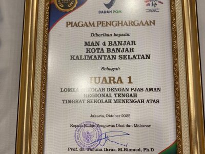MAN 4 Banjar Raih Juara 1 Nasional PJAS Aman Regional Tengah