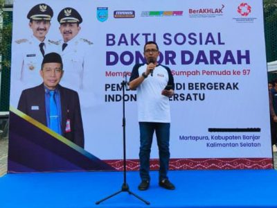 Semangat Sumpah Pemuda, Disbudporapar Banjar Ajak Pemuda Donor Darah